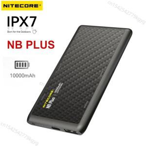 NITECORE NB PLUS 10000mAh 방수 IPX7 22.5W 출력 전원 은행 야외 여행을 위한 초경량 카본 시트 초박형