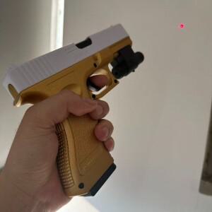 화이트 골드 장난감 총, 2026년 신형 야외 게임용 부드러운 고무공, 7-8mm 고무탄 사용