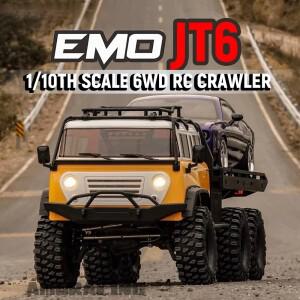 JT6 6WD 6X6 RTR 2.4GHz 1/10 RC 전기 원격 제어 모델 자동차 크롤러 플랫베드 트럭 트레일러 성인 어린이