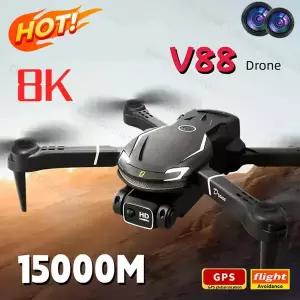 드론 V88 8K 5G 전문가용 HD 듀얼 카메라 항공 촬영 15000M 원격 제어 항공기 접이식 쿼드콥터 2026 신제품