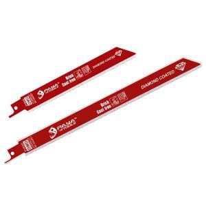 2PCS 6인치 9인치 다이아몬드 코팅 왕복톱날 세트 40-50 그릿 엣지벽돌, 주철, 석조, 섬유 시멘트용
