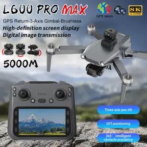 L600 프로 맥스 전문 드론 8K 카메라 3축 짐벌 WIFI 360   장애물 회피 대형 화면 FPV 브러시리스 RC 드론