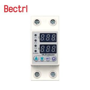 Din 레일 듀얼 디스플레이 조정 가능한 과전압 전류 및 보호 장치 40A 63A 220V