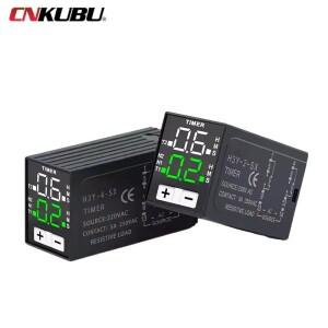 타이머 릴레이 H3Y-2/4 220V/24V/110V 액정 디지털 지연 이중 시간 사이클 제어 소켓 베이스 포함 JSZ6