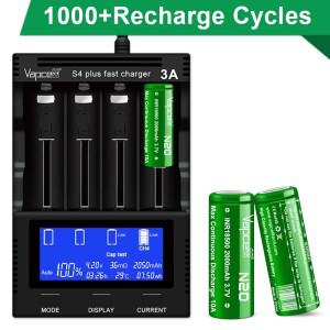오리지널 Vapcell 18500 배터리 N20 3.7V 충전식 리튬 INR 셀 소비자 전자제품용