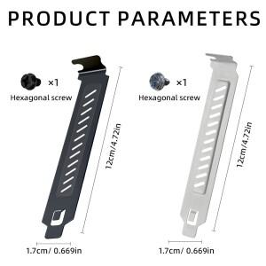 3/5Pcs 검정색 흰색 PCI 슬롯 먼지 필터 블랭킹 플레이트, 케이스용 나사가 있는 환기 베젤 커버