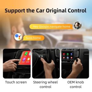 2-in-1 무선 CarPlay 동글 유선에서 변환하는 안드로이드 오토 어댑터 AI 스마트 박스 자동차 지능형 시스