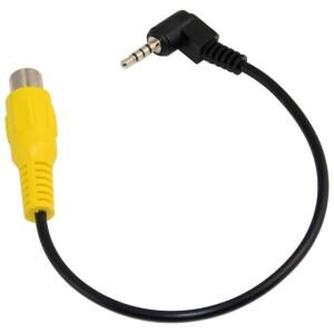 2.5mm 잭 수-RCA 암 어댑터 케이블, 스테레오 AV GPS 입력 컨버터, 블랙 비디오