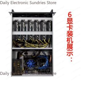 4U 멀티-GPU 마이닝 리그 케이스 6/8 지원 랙마운트 서버 섀시 고풍량 냉각 팬 (IDC 산업용 PC용)