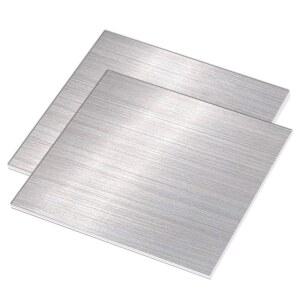 Tynulox 304 스테인리스 스틸 시트, 28 게이지 0.02인치 두께 x 4인치 너비 길이, 산업용, 기계, DIY 엔지니어, 홈 데코용 금속 스트립 플레이트(브러시 마감) 2개입