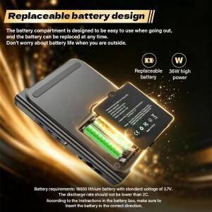 36W DC1036L UPS 무정전 전원 공급 장치 5V-24V 출력 18650 라우터 NAS 모뎀 및 네트워크 장비용 교체 가능