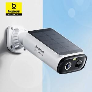 베이스어스 시큐리티 S1 라이트 솔라 보안 카메라 무선 야외 카메라 연속 전원 2K 해상도 135 ° FOV IP67
