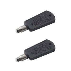 2팩 범용 미니 냉장고 잠금장치 및 냉동고 문 열쇠 교체용, 5.8x6mm | 캐비닛, 배전함, 섀시용 오각형 구멍 키 액세서리,공구함,사무실 냉장고,검정색