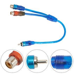 1pc 30cm 2 RCA 여성 1 남성 분배기 케이블 자동차 오디오 시스템 서브 우퍼 휴대용 스피커 DVD 액세서리