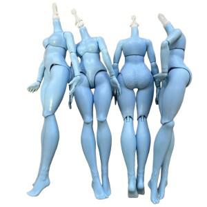 큰패션 자매 뚱뚱한 인형 바디 화이트 블랙 브라운 스킨 컬러 1/6 크기 손 소녀 집단 장난감 피규어