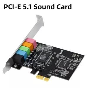 데스크탑 컴퓨터용 전문가용 5.1 채널 사운드 카드 독립형 오디오 PCI-E 보드 스피커용 고출력 앰프