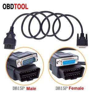 150CM obd2 16pin to 어댑터 자동차 연장 케이블 남성 dp 핀 여성 인터페이스 16 연결
