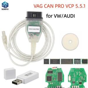 VCP VAG Can Pro 5.5.1 USB 동글 OBD 폭스바겐 아우디 차량 진단 케이블 스캐너 자동차 도구 버스 K-라인