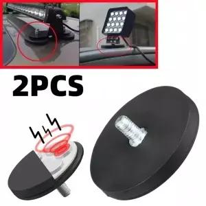자석식 LED 작업등 2개 43mm M6 볼트 고무 캡슐형 고출력 자석 SUV 오프로드 차량 상단 장착 브래킷 클램프
