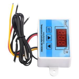LED 디지털 온도 컨트롤러  온도조절기 센서  계량기 냉장고 워터 가열 냉각  W3002 DC 12V