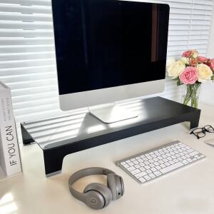 컴퓨터 모니터 라이저  스탠드  공간 절약형 데스크탑 플랫폼  iMac  노트북 및 견고한 높이 조절