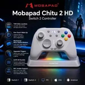 MOBAPAD CHITU 2 HD 기계식 블루투스 컨트롤러 TMR 글라이드 스틱 게임패드 (스위치 1/2 PC 안드로이드 iOS