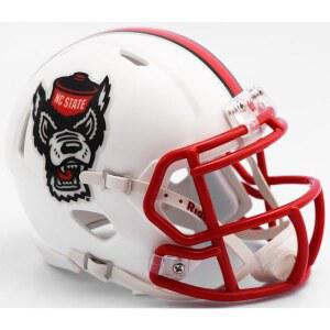 Riddell NCAA 노스캐롤라이나 주 울프팩 헬멧 미니 스피드헬멧 복제품 스피드 스타일 터피 디자인, 팀 색상, 원사이즈