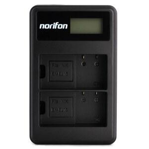 NORIFON EN-EL15 듀얼 채널 LCD USB 충전기 NIKON D500 D600용 | NIKON 1 V1 D610 D7000 D7100 D7200 D750 D800 D800E D810 D810A 카메라와 호환