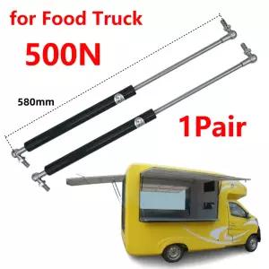 에어서스펜션 쇼바 푸드 트럭용 사이드 문짝 가스 스트럿 댐퍼 지지대 쇼크 바 580mm 500N 듀얼