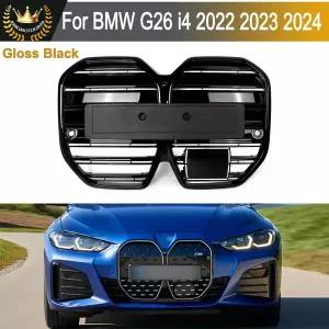 자동차 그릴망 튜닝 BMW 호환 G26 4 시리즈 i4 그란 쿠페 eDrive35 40 M50 2024 광택 블랙 프론트 범퍼 상
