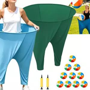 성인을 위한 Granny Pants 마당 게임 튀는 공과 펌프가 있는 거대한 바지 야외 게임(무작위 색상) 생일