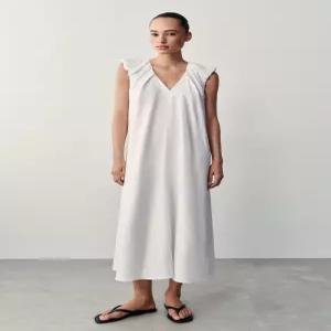 ZARA 린넨 롱 원피스 - 화이트 0387/164/250