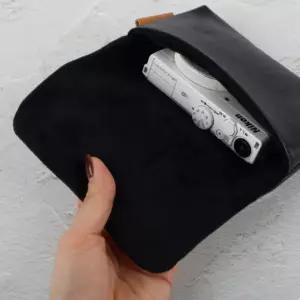 소 블랙 인조가죽 디카 파우치 보관 케이스 소형 주머니 수납 가방 카메라 휴대용치 지털치 보호 카메라용