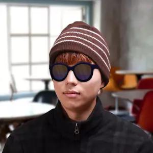 남자 스트라이프 겨울비니 니트비니 모자 색상랜덤