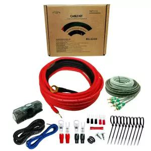 8 게이지 CCA 앰프 배선 키트 800W 고성능 자동차 오디오 시스템용 완전 설치 서브우퍼 스피커 및 헤드
