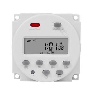 타이머 1초 간격 5V 12V 24V 110V 디지털 스위치 릴레이 7일 220V 프로그래머 CN101S 타임 LCD