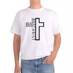 메쉬 그림 가능 생성 JESUS 남녀공용 제미나이 추수감사절 모든색상 주일학교 전사이즈 반팔티 예수님 1번
