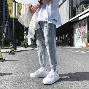 남자 진 봄옷 빅사이즈 코디 청바지 남친룩 출근룩 일자 데일리룩 찢청