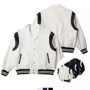 [리빌모아]남자 배선 포인트 스트릿 바시티 자켓 점퍼 KSM JKA SBJ0222004 R_P437982352