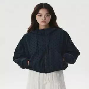 후아유 WHOAU Hooded Crop Windbreaker WHJJG4822F