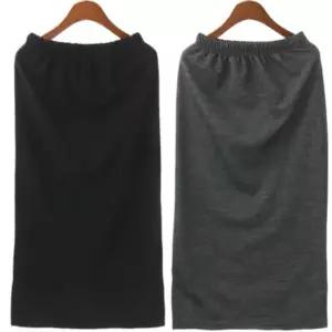 여자 면 H라인 일자 롱 치마 스커트 활동성 옆트임