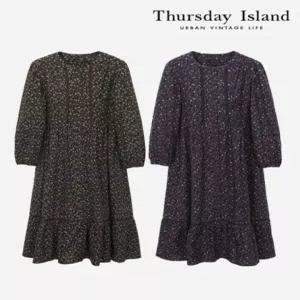 써스데이아일랜드 [Thursday Island] 라운드넥 허리밴딩 원피스 T238MOP250W