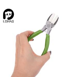 6in 1 라운드 노즈 플라이어, 와이어 래핑, 쥬얼리 제작, 루프 내구성 있는 대각선 그린 플랫 블랙