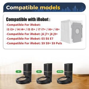 아이로봇 룸바 I3 I4 I5 I7 E5 E6 E7 S9 시리즈 청소기 액세서리 교체용 먼지 봉투 예비 부품