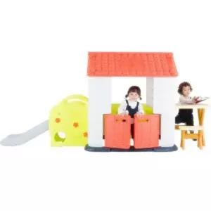 OCE 학습 놀이집+미끄럼틀+테이블과 의자 세트 코랄 유아용 미끄럼틀 유아 실내 체육 실내 놀이 기구