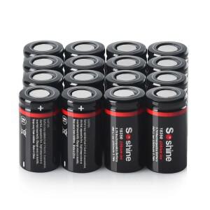 Soshine 3.7V 1000mAh 충전식 배터리 18350 리튬 이온 사이클 풀타임 1h