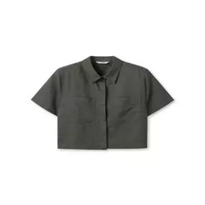 탑텐 여성 리넨 크롭 반팔 블라우스_MSF2WC2922 4914298
