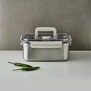 [락앤락]NEW 숨쉬는 스텐 김치통 직사각 5.3L (LST831B)