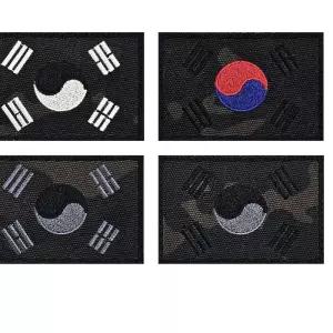 블랙 멀티캠 태극기 패치 와펜 xr7FBC1