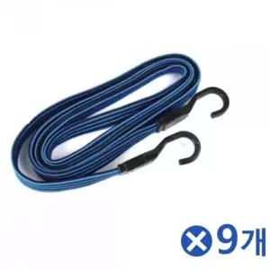 후크일체형 오토바이로프 2M 짐받이끈 9개-색상랜덤 기타자전거용품 s-WFK14OU 운반고무줄 물건운반